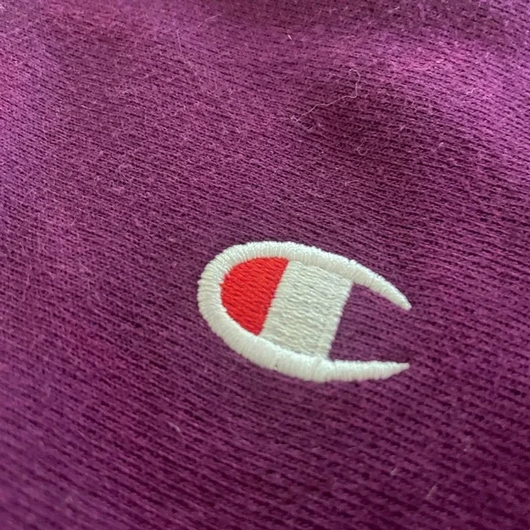 Champion Reverse weave logo hoodie in plum | size M - Picture 4 of 4